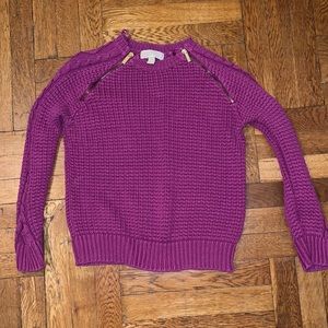 MICHAEL MICHAEL KORS Cable Knit Sweater This royal purple. New without tags